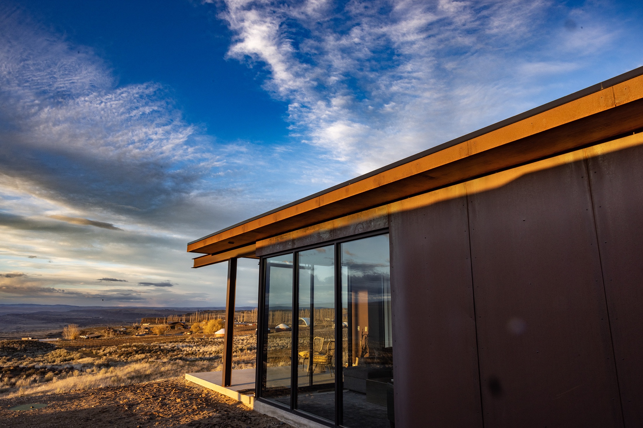 The Backstage Pass home at dusk